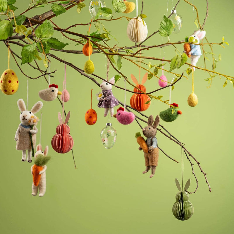 Filz-Hase Deko Anhänger, blau