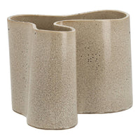 Vase aus Steingut Beige