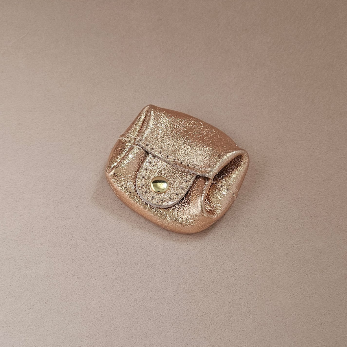 MiniLeder-Geldbörse mit Druckknopf