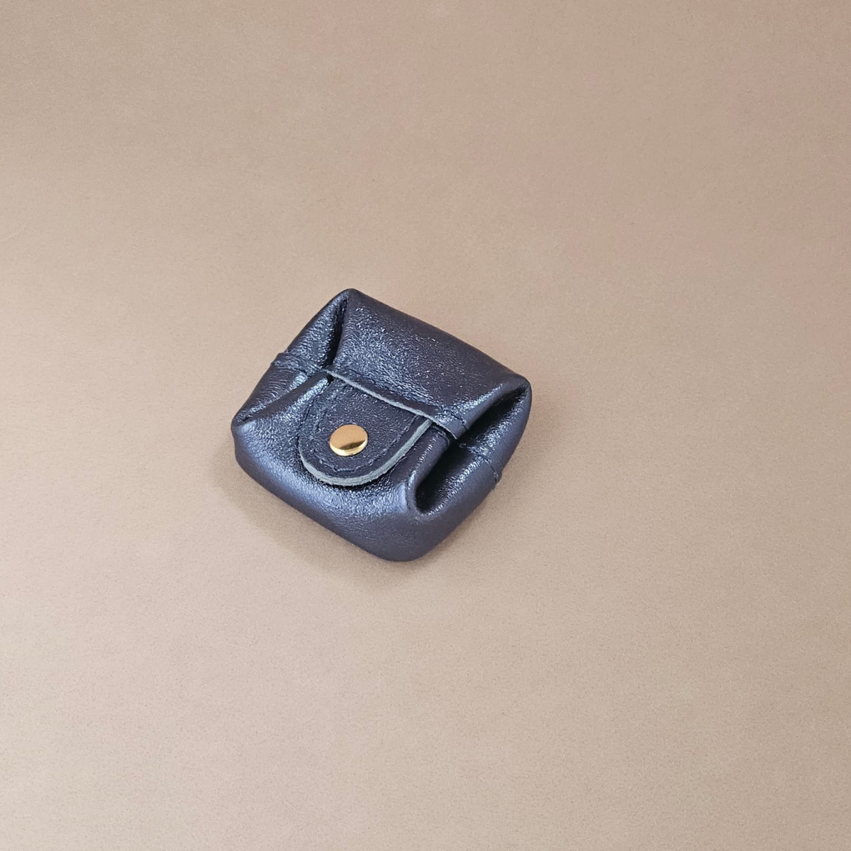 MiniLeder-Geldbörse mit Druckknopf