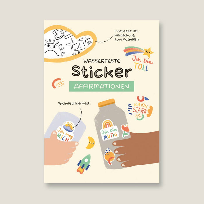 Wasser- und Spülmaschinenfeste Sticker Affirmationen
