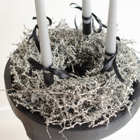 Adventskranz silber schwarz