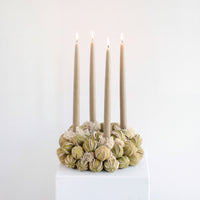 Adventskranz handgemacht aus Limetten und Moos