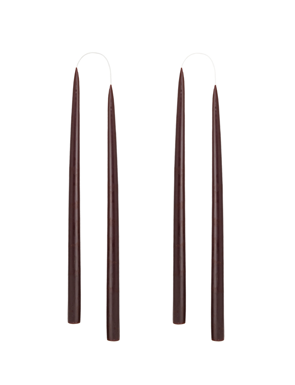 Stabkerzen 2er Set | schokobraun