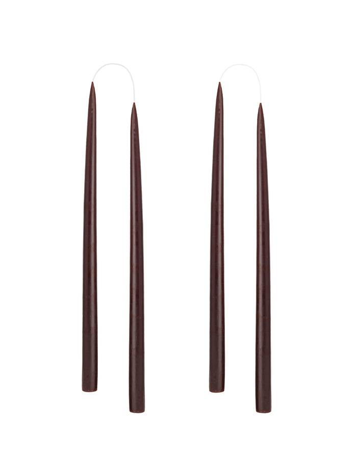 Stabkerzen 2er Set | schokobraun