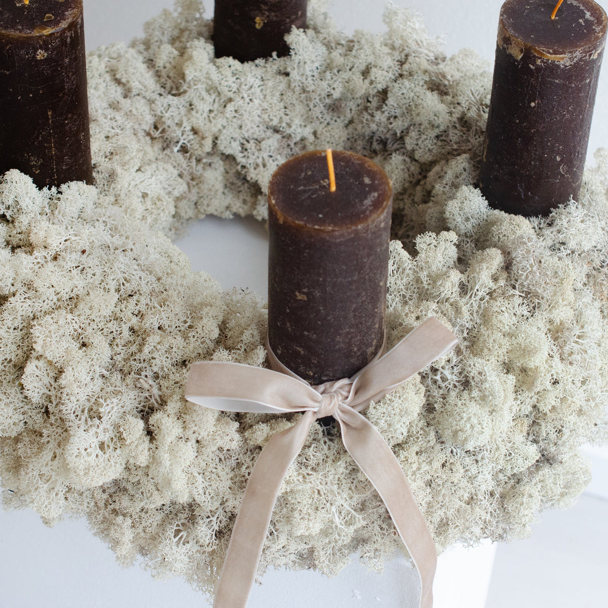 Islandmoos Adventskranz Gross