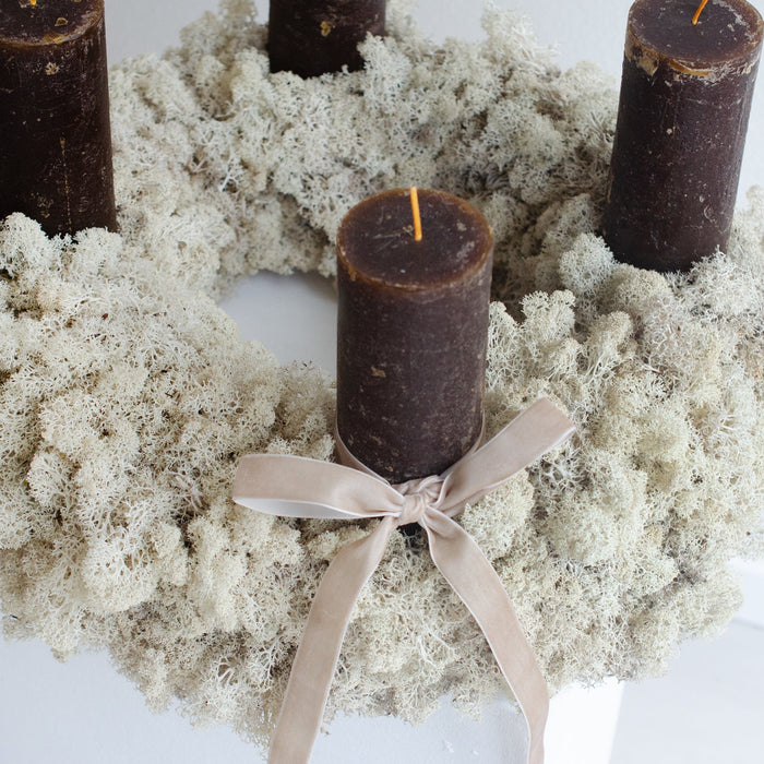 Islandmoos Adventskranz Gross