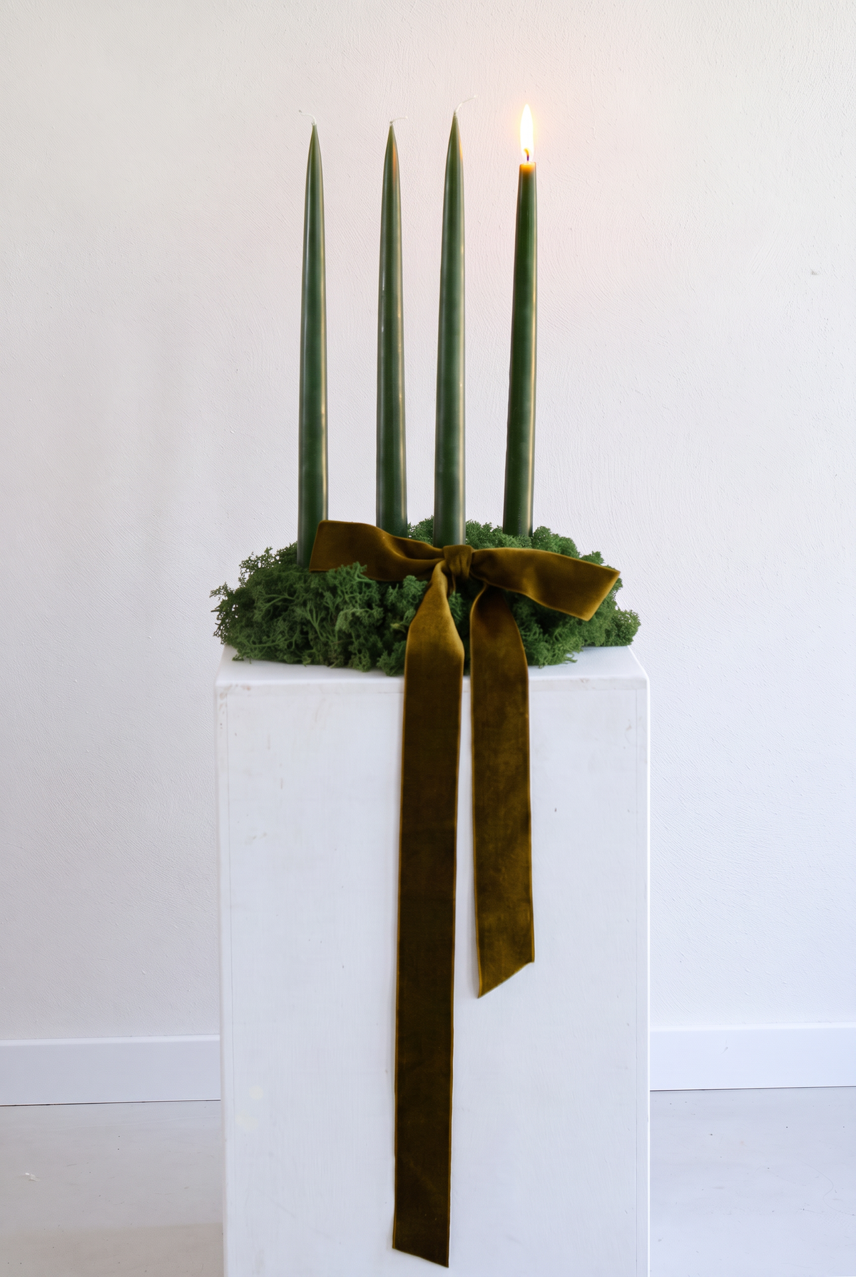 Adventskranz green velvet