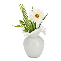 Vase aus Glas, weiss