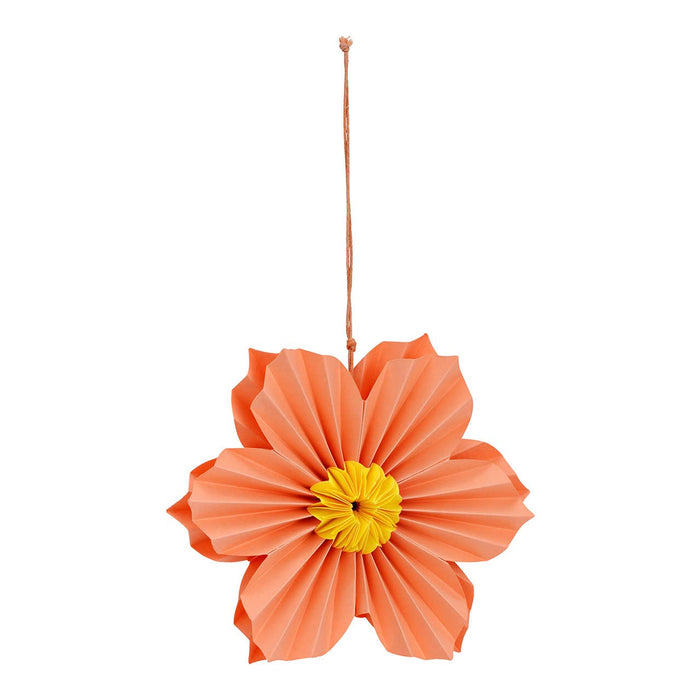 Blume aus Papier/Pappe, Apricot/Gelb