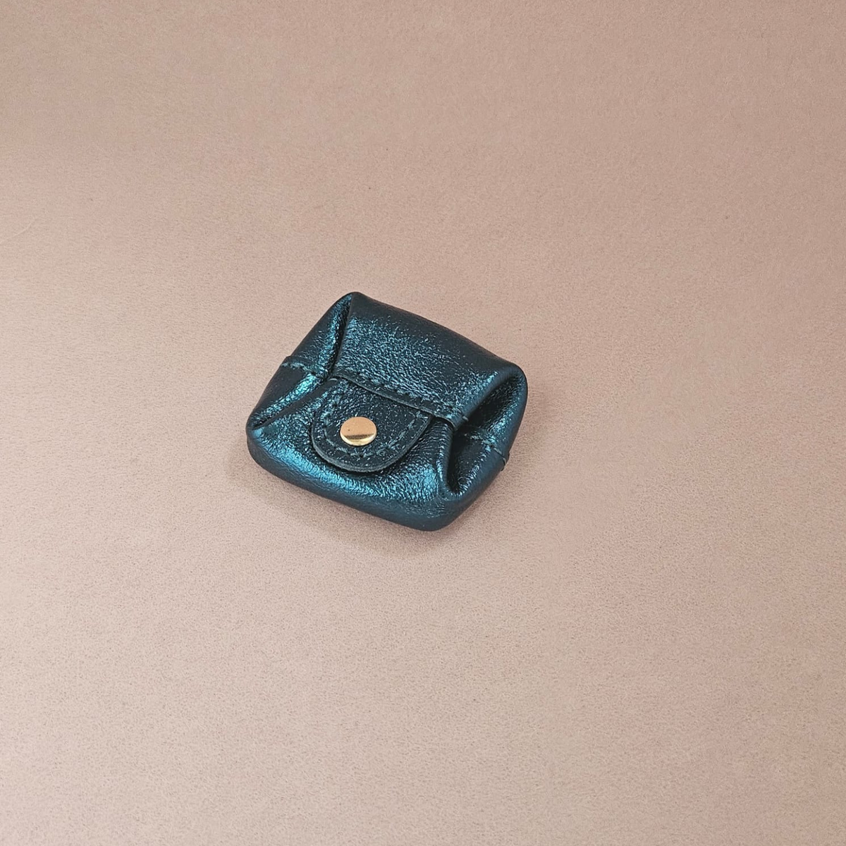 MiniLeder-Geldbörse mit Druckknopf