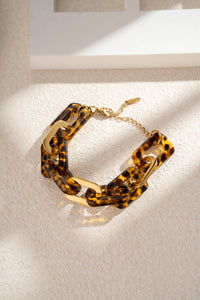 Kettenarmband aus Harz und Edelstahl