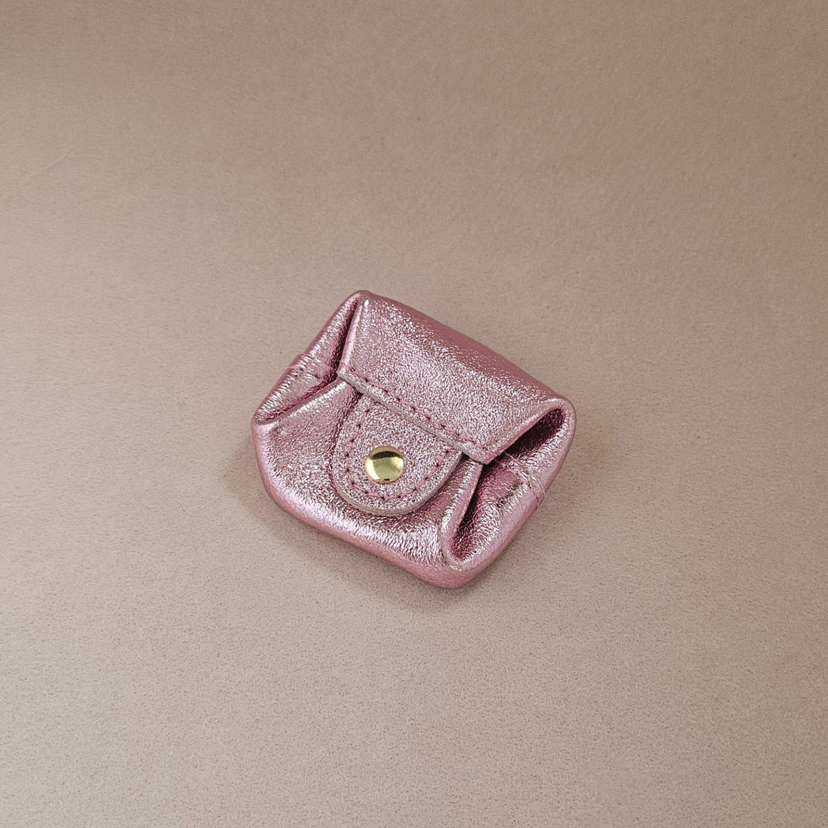 MiniLeder-Geldbörse mit Druckknopf