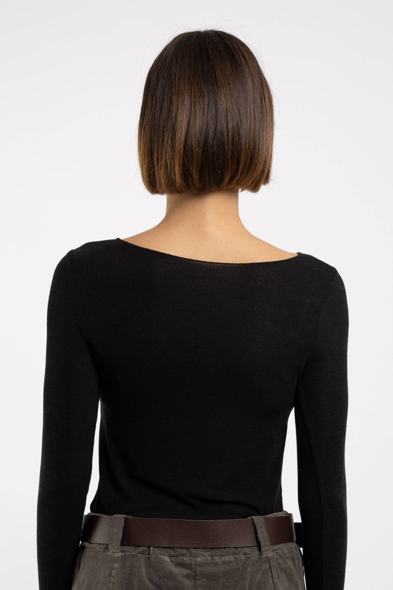 Feines Langarmshirt mit Kaschmir