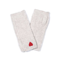Handschuhe, Stulpen mit rotem Herz