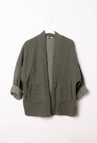 Gesteppte Kimono-Jacke