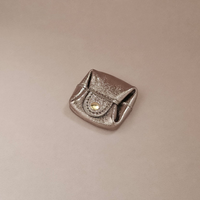 MiniLeder-Geldbörse mit Druckknopf