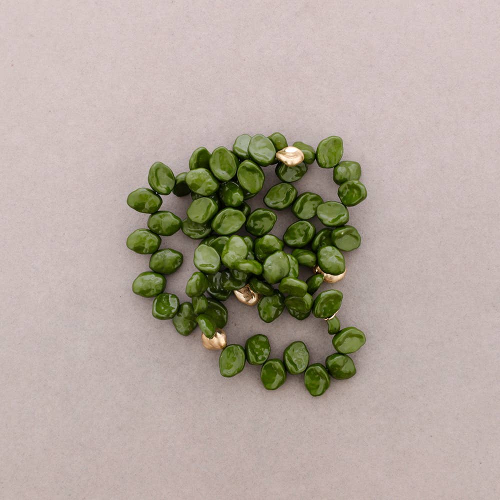 Armband mit grünen Perlen 4er Set