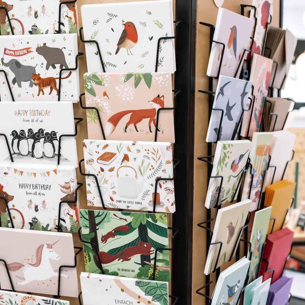 Postkarte Konfetti Fuchs