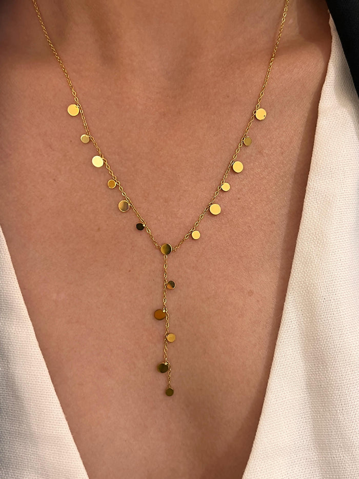 Halskette mit Pailletten aus Edelstahl