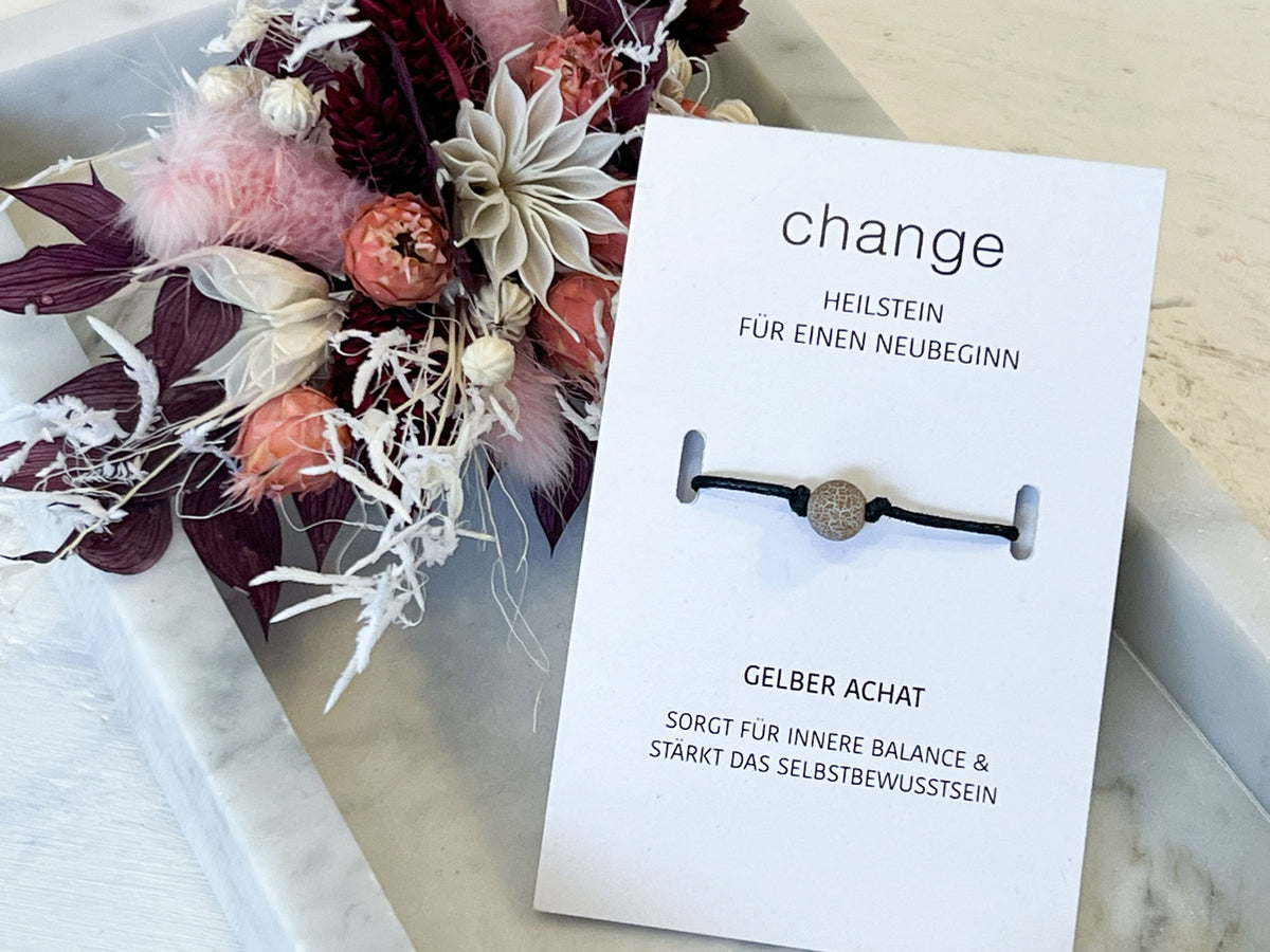 Armband mit gelbem Achat für einen Neubeginn