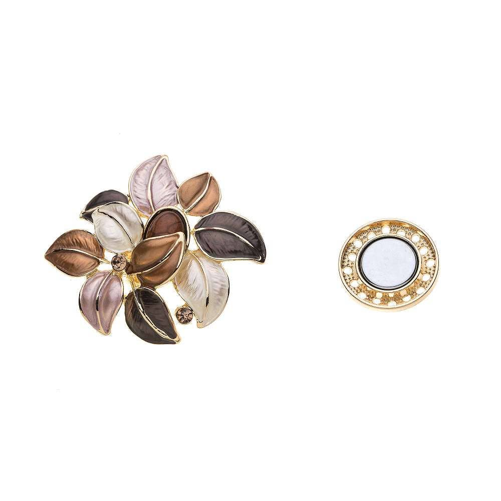 Brosche, Blatt mit Magnet