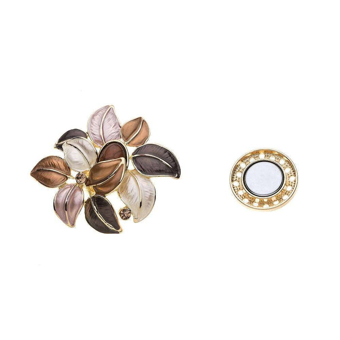 Brosche, Blatt mit Magnet