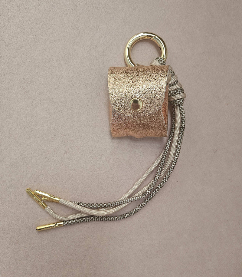 Taschenanhänger, Leder-Ohrhörerhalter