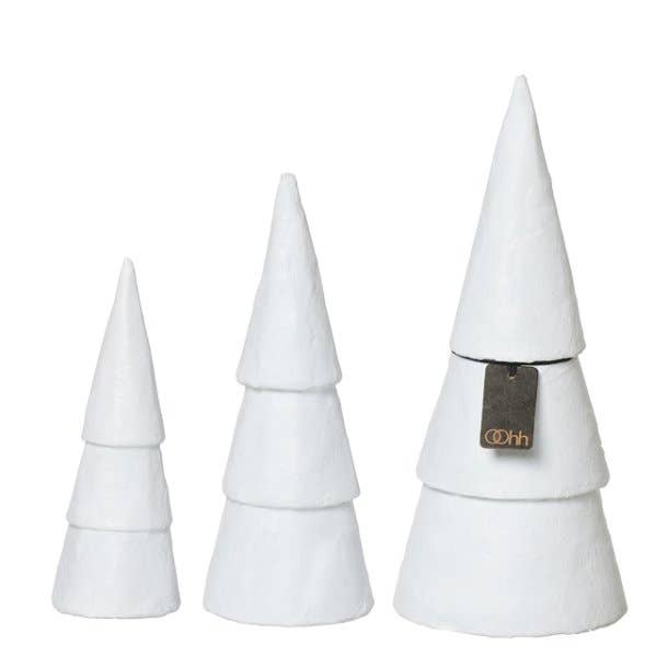 Weihnachtsbaum Pappmaché | Weiß