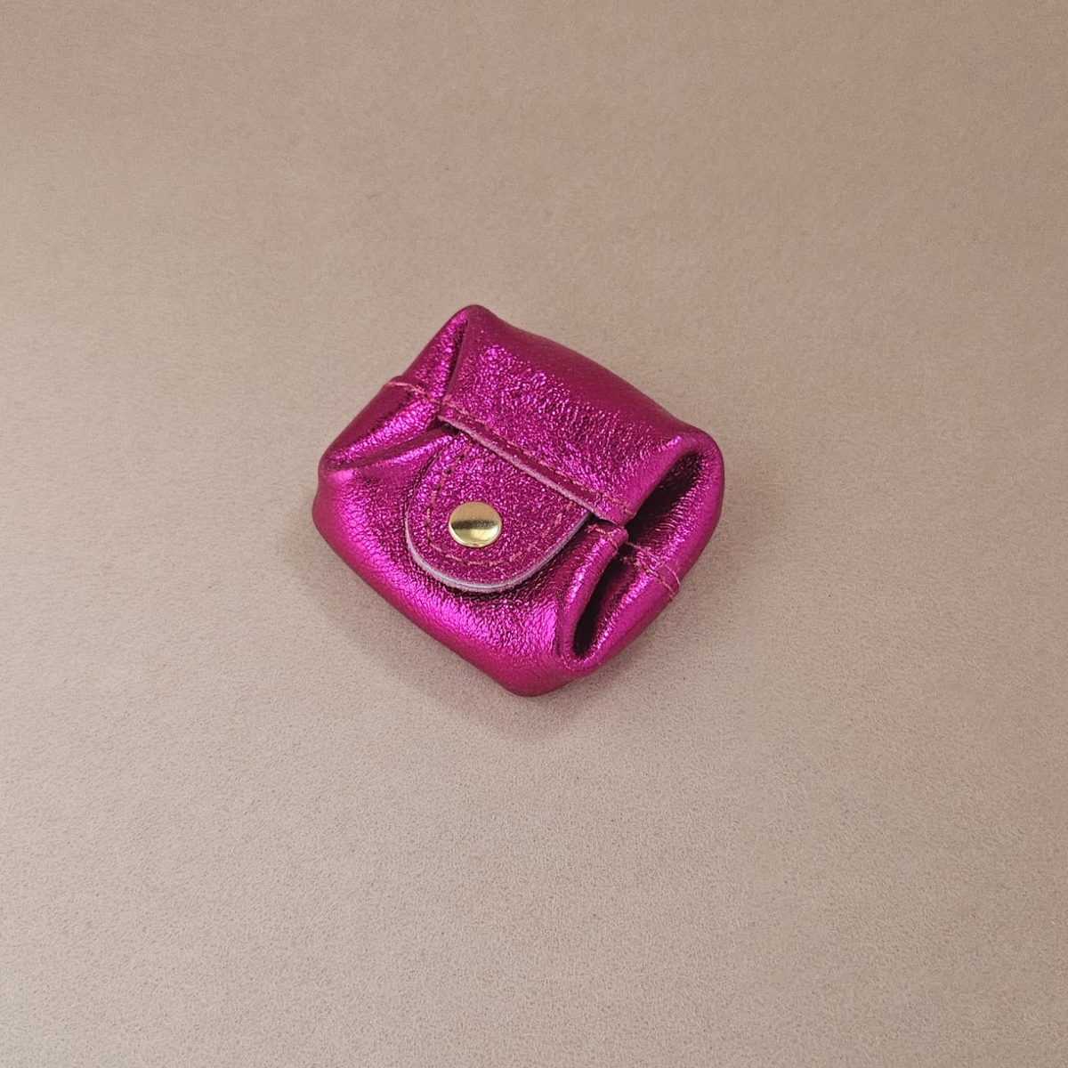 MiniLeder-Geldbörse mit Druckknopf