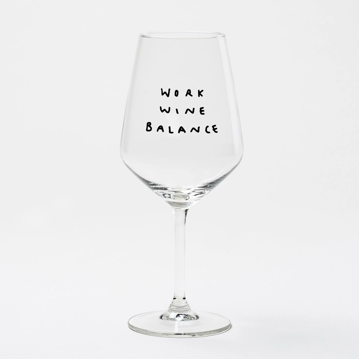 Weinglas "Work Wine Balance" by Johanna Schwarzer × selekkt