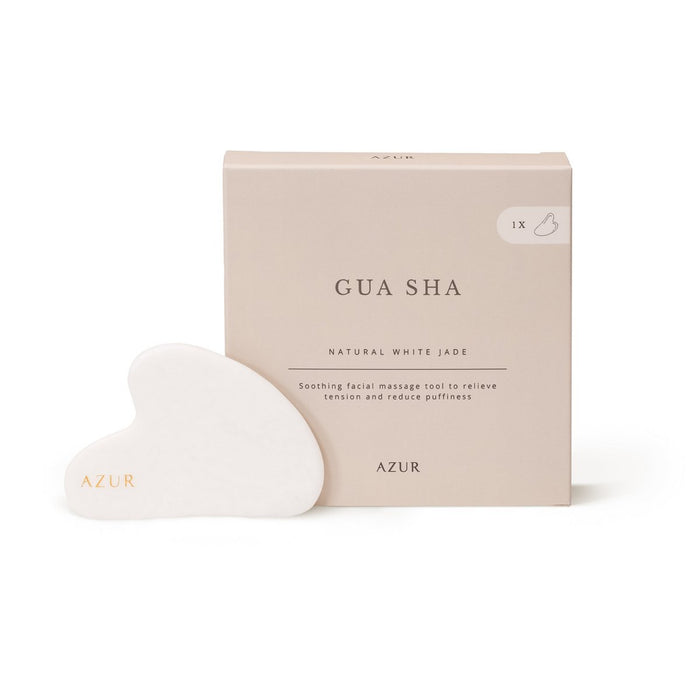 Gua Sha Massagestein aus weißer Jade