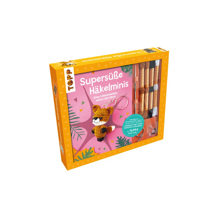 Kreativ-Set Supersüße Häkelminis. Anleitungsbuch + Material