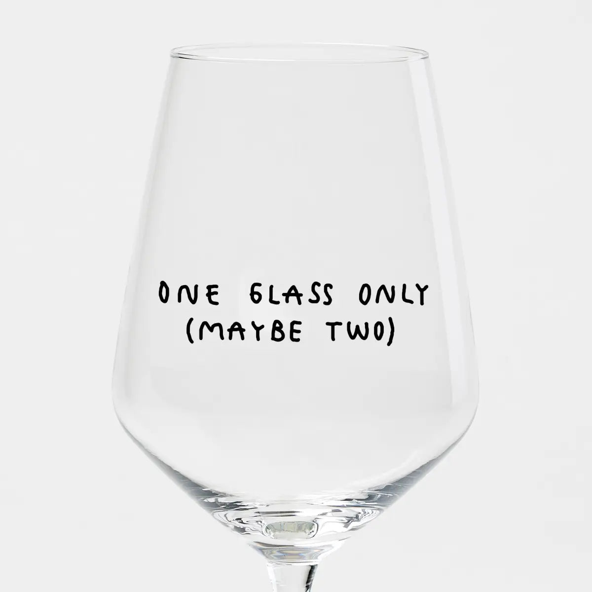 Weinglas "One Glass Only (Maybe Two)" by Johanna Schwarzer × selekkt