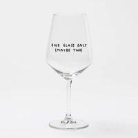 Weinglas "One Glass Only (Maybe Two)" by Johanna Schwarzer × selekkt