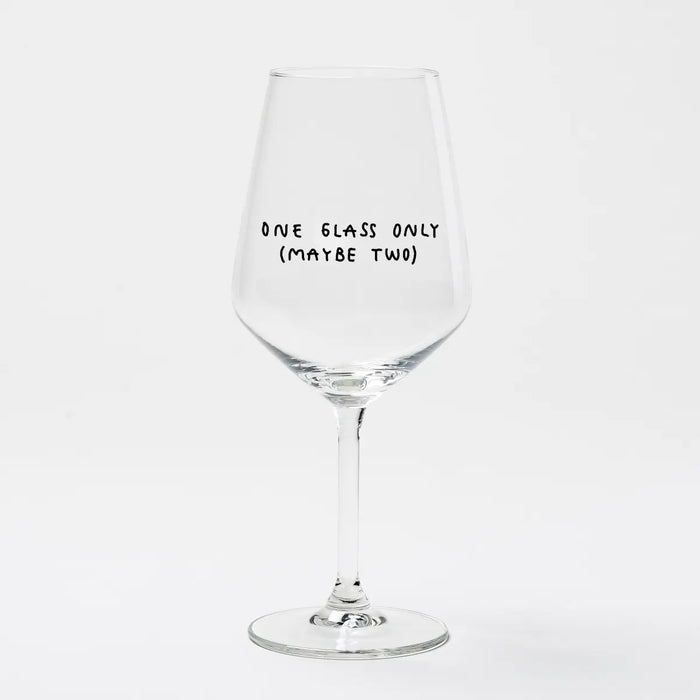 Weinglas "One Glass Only (Maybe Two)" by Johanna Schwarzer × selekkt