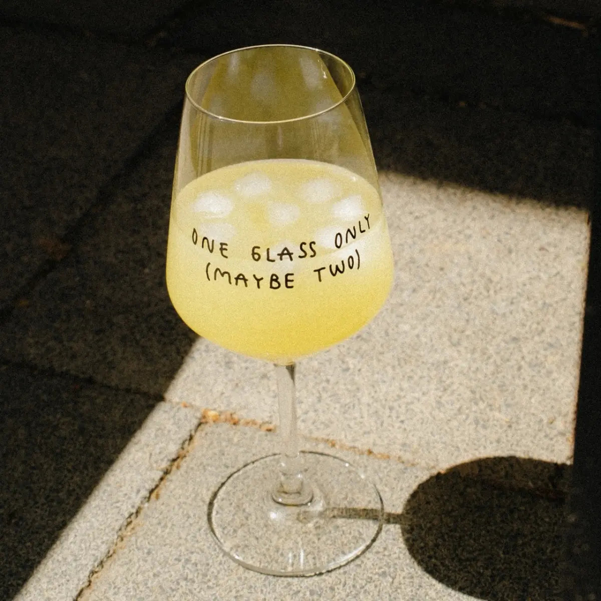 Weinglas "One Glass Only (Maybe Two)" by Johanna Schwarzer × selekkt