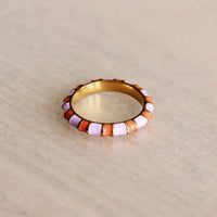 Statement-Ring | flieder/orange