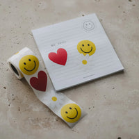 Aufkleber, Sticker Rolle (Smiley, Herz, Daisy)