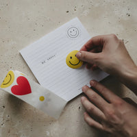 Aufkleber, Sticker Rolle (Smiley, Herz, Daisy)