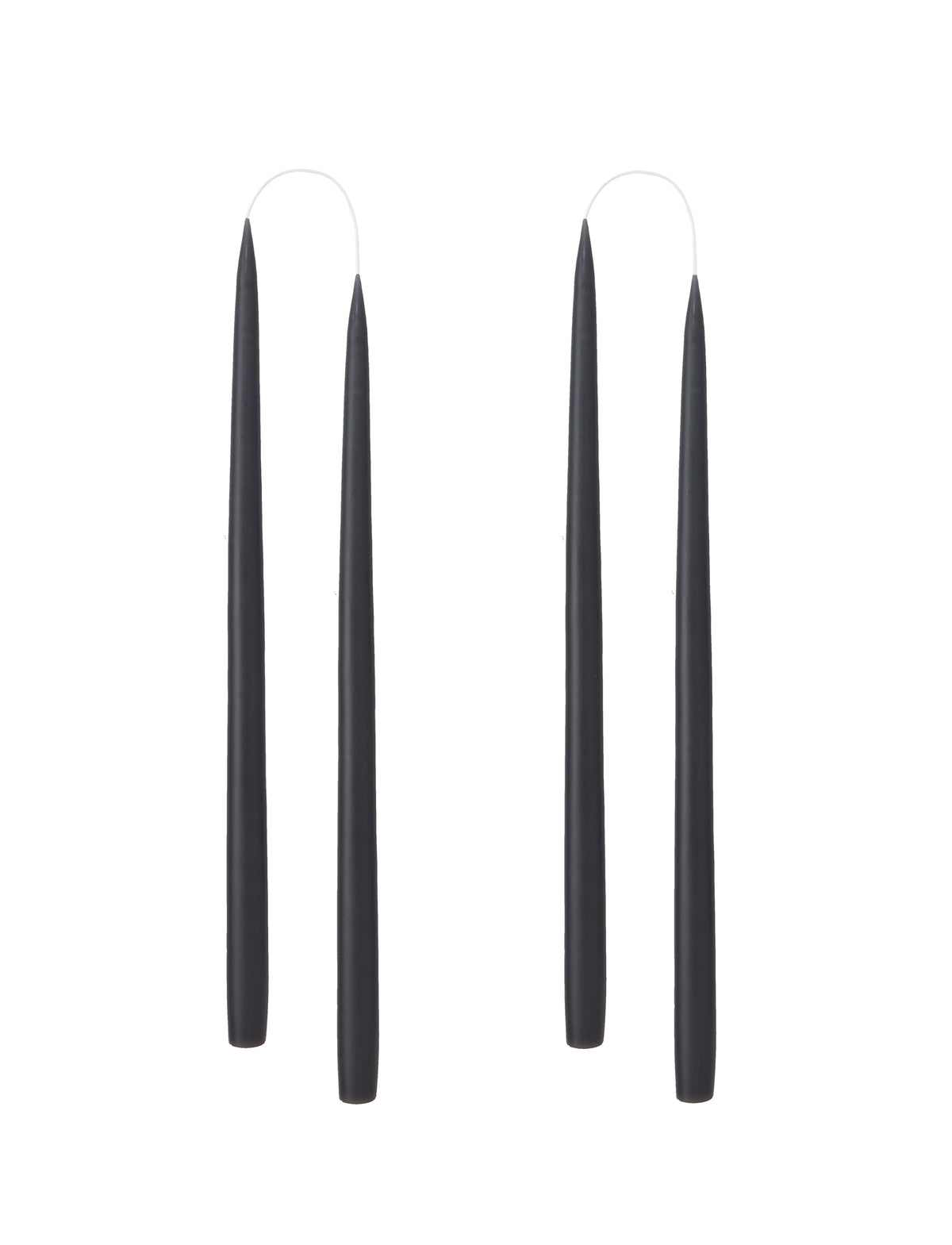 Stabkerzen 4er Set | schwarz