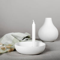 Kerzenhalter aus Keramik | weiss L