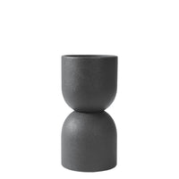 Kerzenhalter aus Keramik | schwarz
